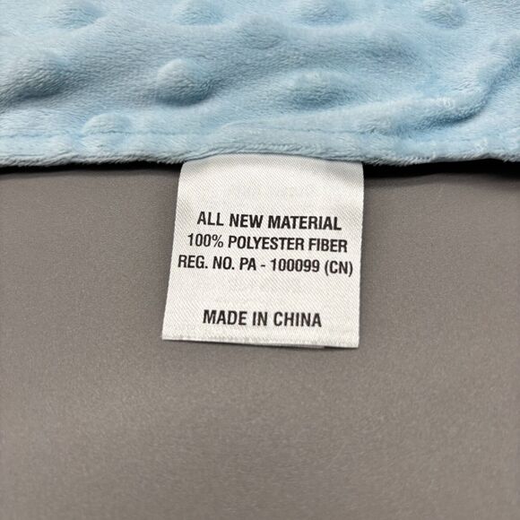 Dream Kids Blue Dinosaur Lovey Security Blanket Textured Soft Plush Triceratops - Picture 7 of 8